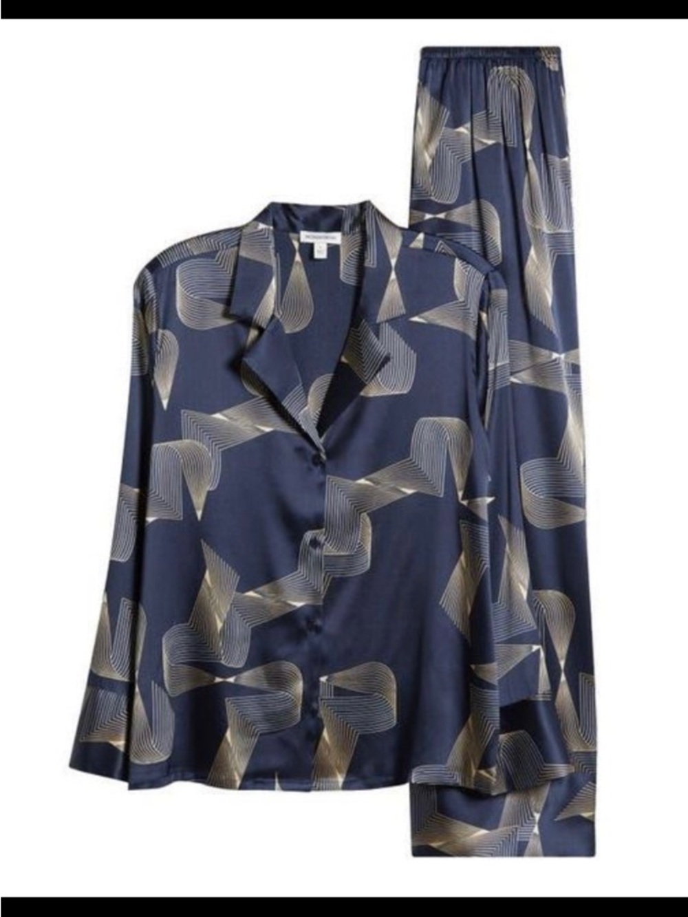 Nordstrom Tailored Stretch Silk Pajamas - Picture 5 of 9